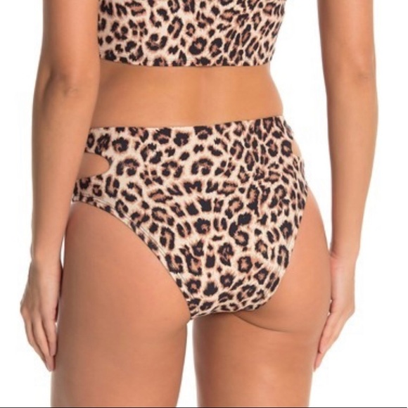 NWOT High Waisted Cheetah Bottoms - Picture 2 of 6